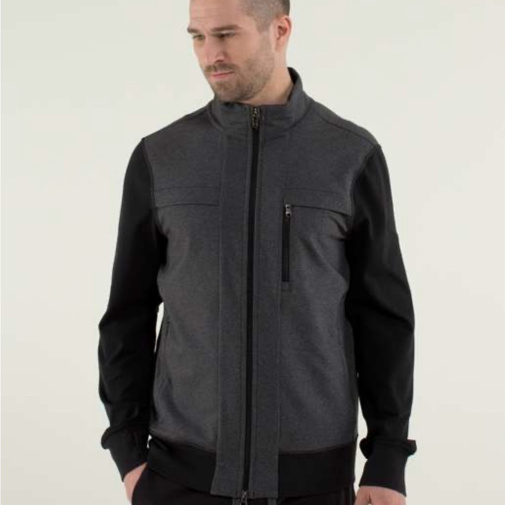 Lululemon Athletica Charcoal and Black Bomber Jacket